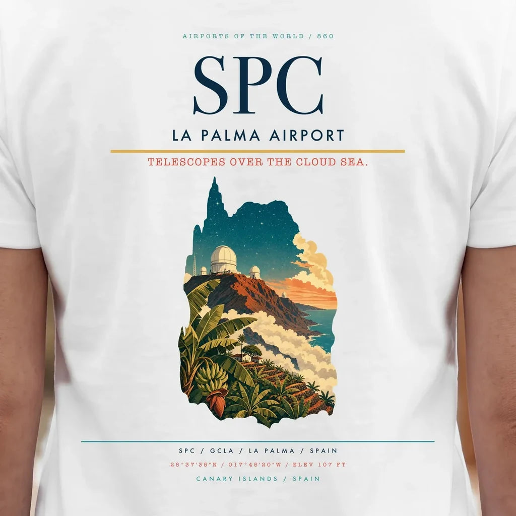 La Palma Airport (SPC) double-side t-shirt design close-up cover