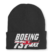Thumbnail for Amazing 737 Max Embroidered aviation embroidery on soft knit fabric beanie.