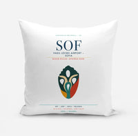 Thumbnail for Vasil Levski Airport – Sofia (SOF) design on white pillow