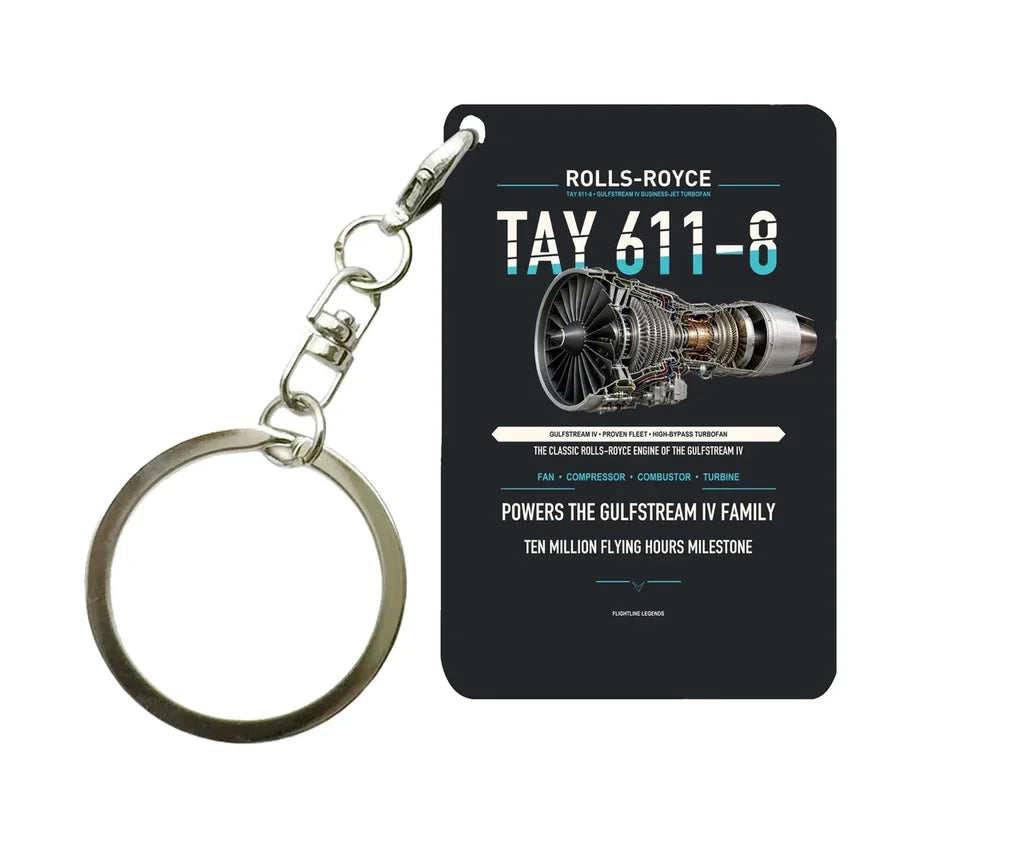 TAY 611-8 Key Chain design on black key chain