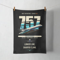 Thumbnail for Boeing 757-300 design on black towel