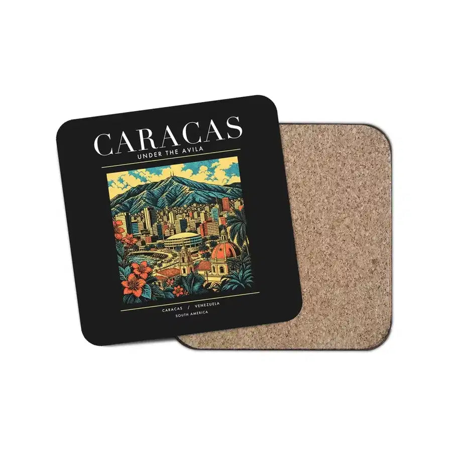 CARACAS - Poster - Coaster - Black
