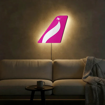 Swoop Airlines aviation design on durable metal with LED aircraft tail wall art.