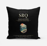 Thumbnail for Sarasota Bradenton International Airport (SRQ) design on black pillow