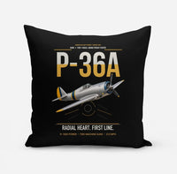 Thumbnail for P-36A Hawk design on black pillow