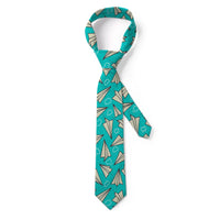 Thumbnail for Super Cool Paper Airplanes aviation design on premium silk blend tie.