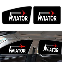 Thumbnail for Aviator Car Sun Shade (Side window) aviation design on reflective polyester car side window sun shade.