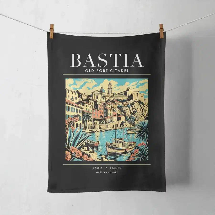 BASTIA - Poster - Towel - Black