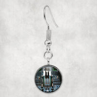 Thumbnail for Airbus A320 Cockpit aviation-themed earrings, polished hypoallergenic alloy.
