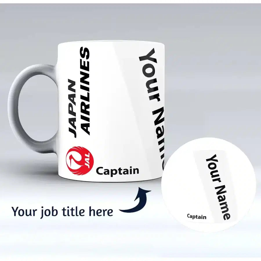 Japan Airlines Designed Ceramic White Mugs - view 1