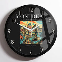 Thumbnail for MONTREAL - Poster - Wall Clock Framed - Black