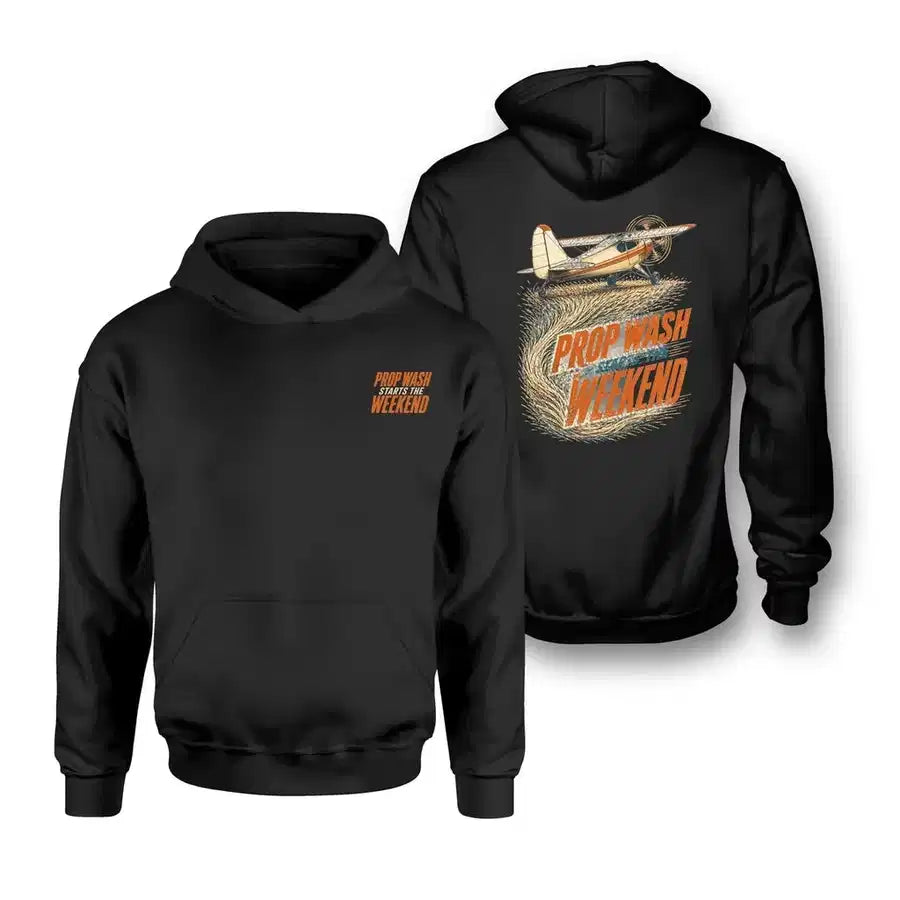 SIGNAL 647 - Prop Wash Starts The Weekend - Double-Side Hoodie design on black double side hoodie