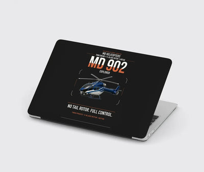 MD Helicopters MD 902 Explorer design on black MacBook case