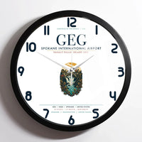 Thumbnail for Spokane International Airport (GEG) design on white framed wall clock