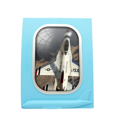 Amazing Show by Fighting Jet 16 aviation design on durable resin with glass face airplane window photo frame.