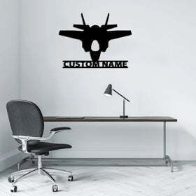 Fighter Jet 35 Silhouette Wall Metal Signs