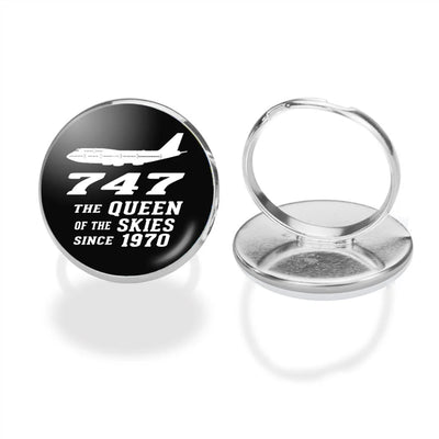 Boeing 747 - Queen of the Skies (2) aviation ring in stainless steel.