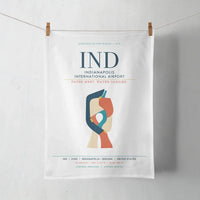 Thumbnail for Indianapolis International Airport (IND) design on white towel
