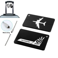 Thumbnail for Go First Aluminum Luggage tag in black