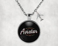 Thumbnail for Aviator - Dont Make Me Walk aviation necklace, stainless steel body with engraved detail.