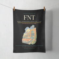 Thumbnail for Bishop International Airport (FNT) design on black towel