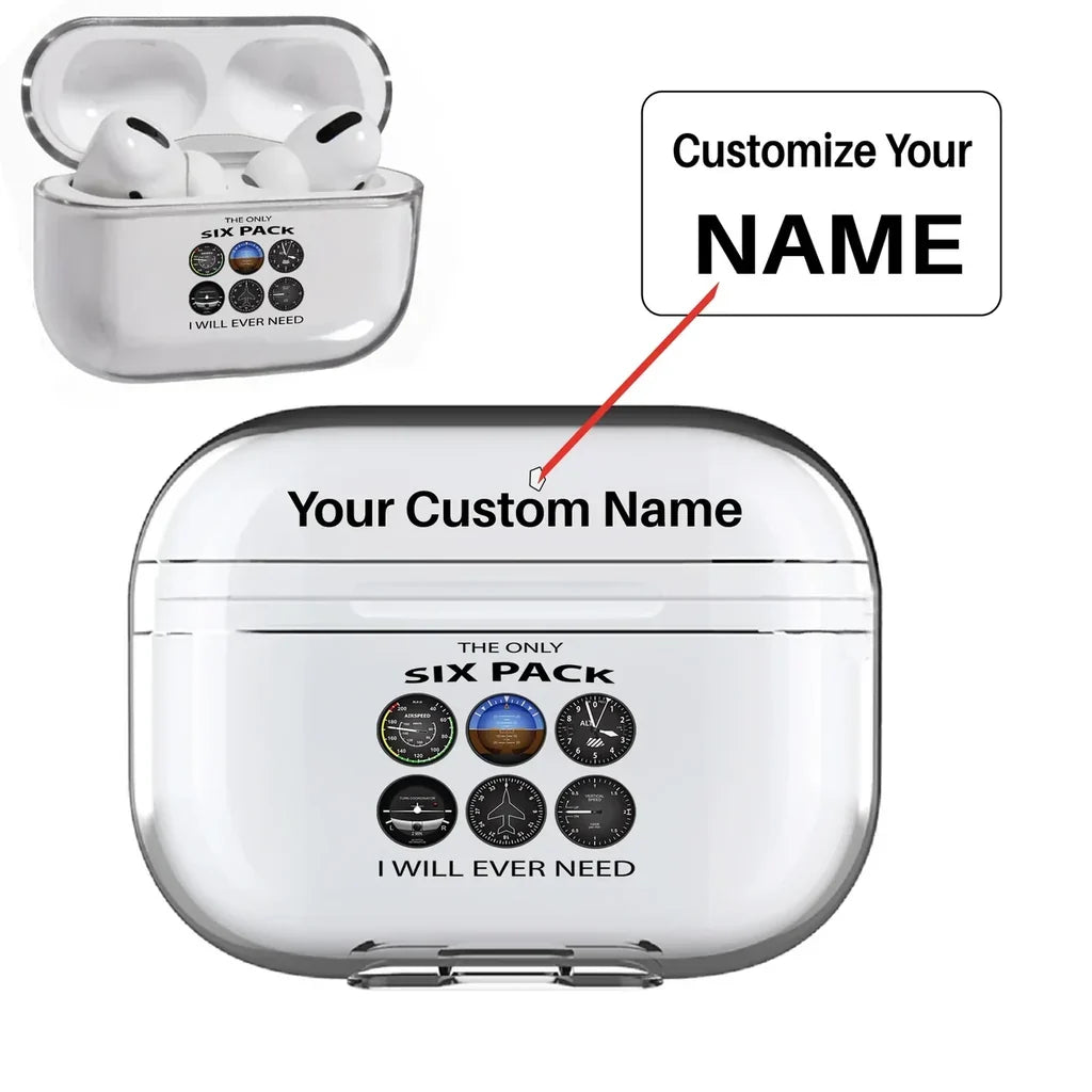 The Only Six Pack I Will Ever Need AirPods Pro transparent case - Normal + Name