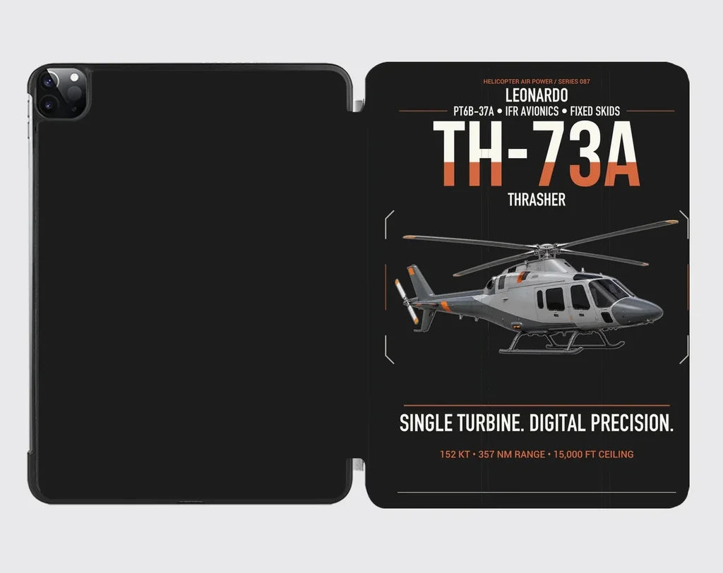 Leonardo TH-73A Thrasher design on black ipad tablet case