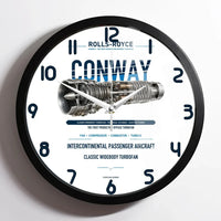 Thumbnail for CONWAY design on white framed wall clock