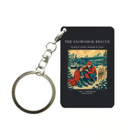 Thumbnail for VINTAGE G4281 - The Snowshoe Rescue - Designed Key Chain design on black