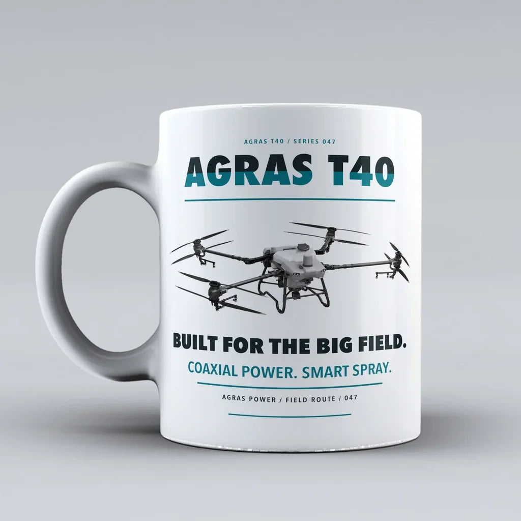 Agras T40 Mug design on white dji