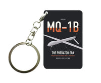 Thumbnail for MQ-1B Predator design on black designed key chain, double-side print
