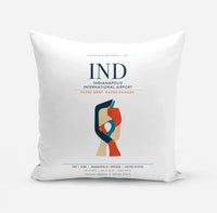 Thumbnail for Indianapolis International Airport (IND) design on white pillow