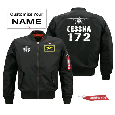 Cessna 172 Silhouette & Pilot Jackets (Customizable) aviation design printed on comfortable shell with classic fit designed jacket.