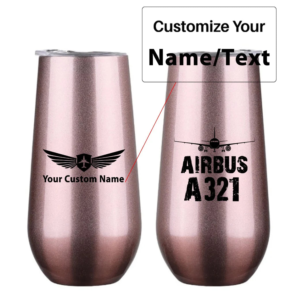 Airbus A321 & Plane 6oz Egg aviation design on 6oz egg cup, compact 6oz ceramic.