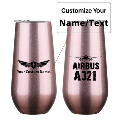 Airbus A321 & Plane 6oz Egg aviation design on 6oz egg cup, compact 6oz ceramic.