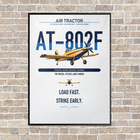 Thumbnail for Air Tractor AT-802F vertical canvas print - framed - white background