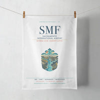 Thumbnail for Sacramento International Airport (SMF) design on white towel