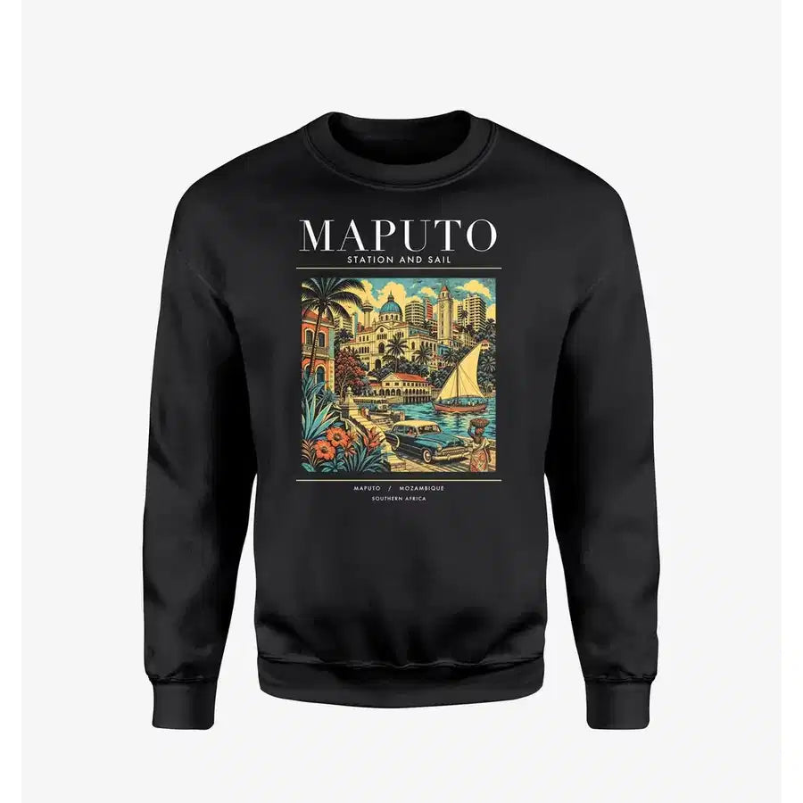 MAPUTO - Poster - Sweatshirt - Black