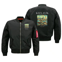 Thumbnail for KEFLAVÍK - Poster - Bomber Jacket - Black