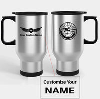 Thumbnail for Aviation Lovers Travel Mugs (With Holder) aviation design on travel mug with holder, insulated double-wall with car-cup base.