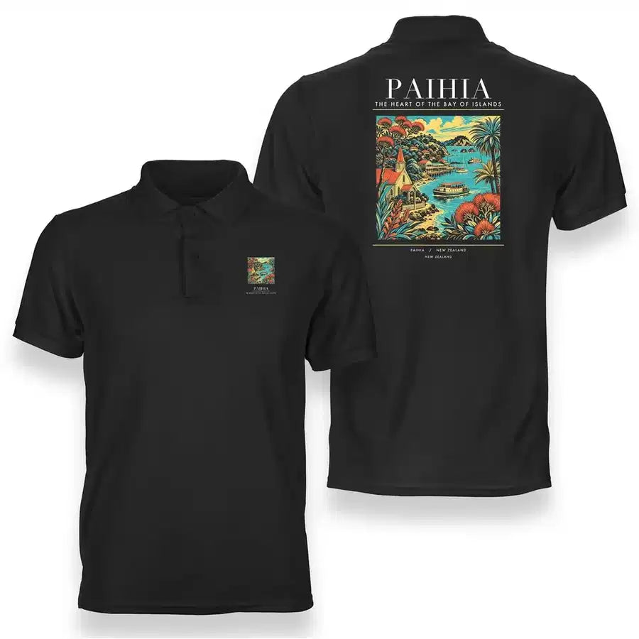 PAIHIA - Poster - Double-Side Polo - Black