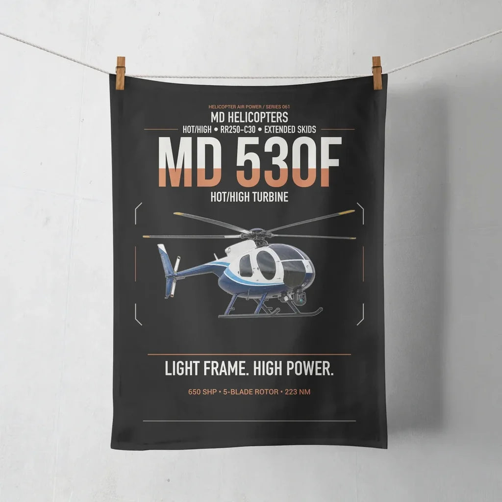 MD Helicopters MD 530F design on black towel