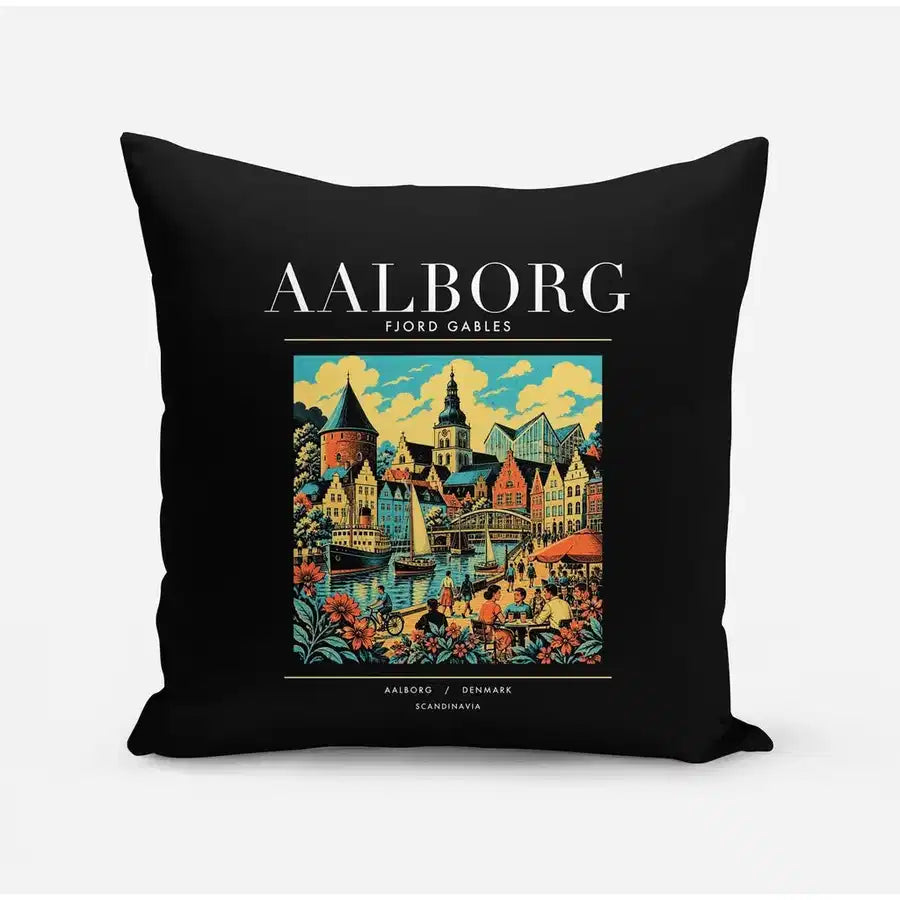 AALBORG - Poster - Pillow - Black