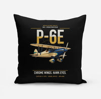 Thumbnail for Curtiss P-6E Hawk design on black pillow
