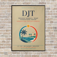 Thumbnail for President Donald J. Trump International Airport DJT - Canvas Framed - Beige