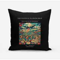 Thumbnail for VINTAGE G4406 - The Festival Flower Drop - Designed Pillows design on black