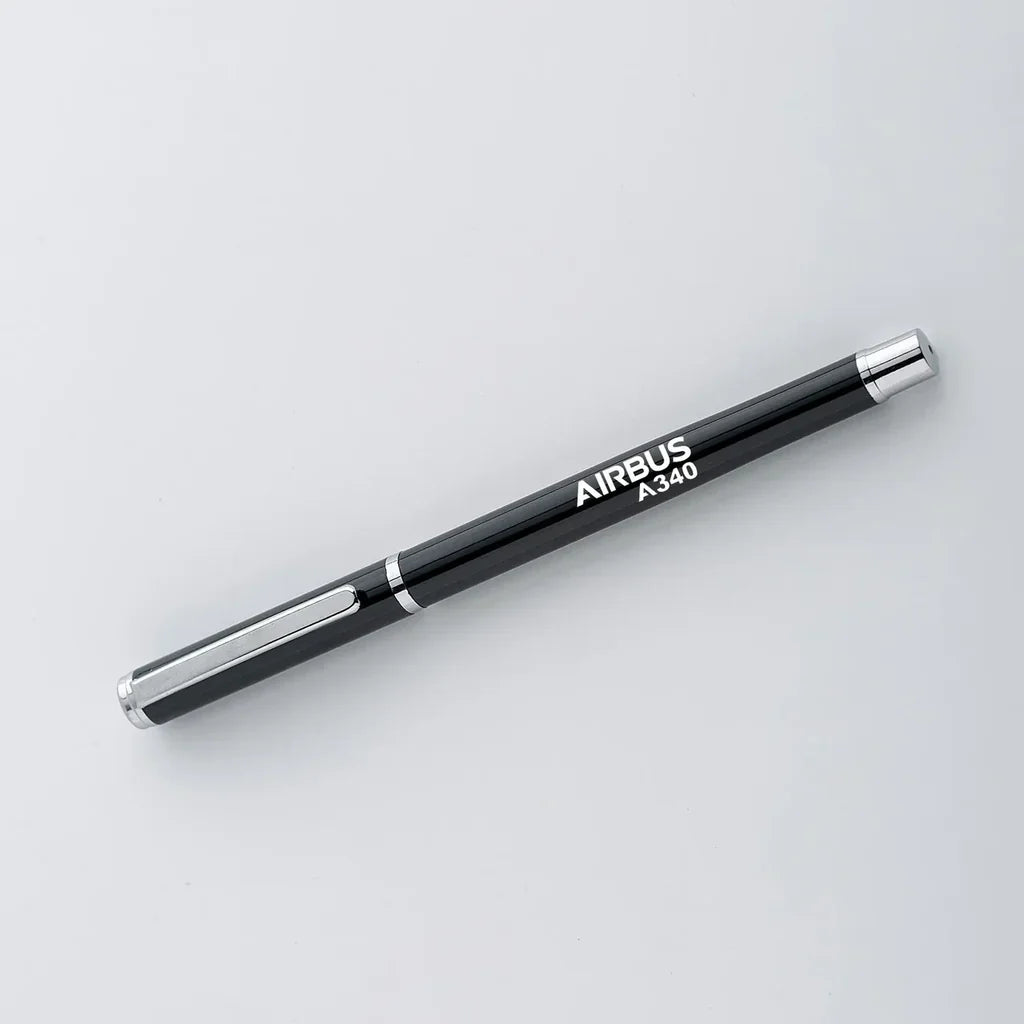Airbus A340 & Text ballpen - black