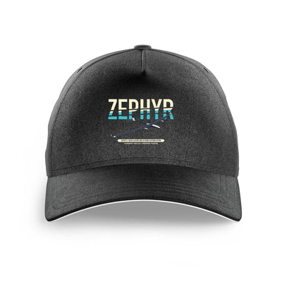 Airbus Zephyr S design on black printed hat