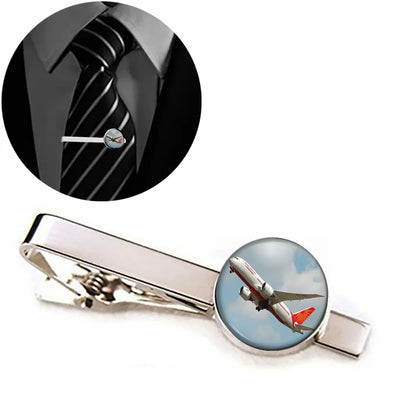 Air India's Boeing 787 aviation tie clip, stainless steel body with engraved detail.