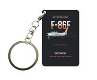 Thumbnail for F-86F SABRE Key Chain design on black key chain